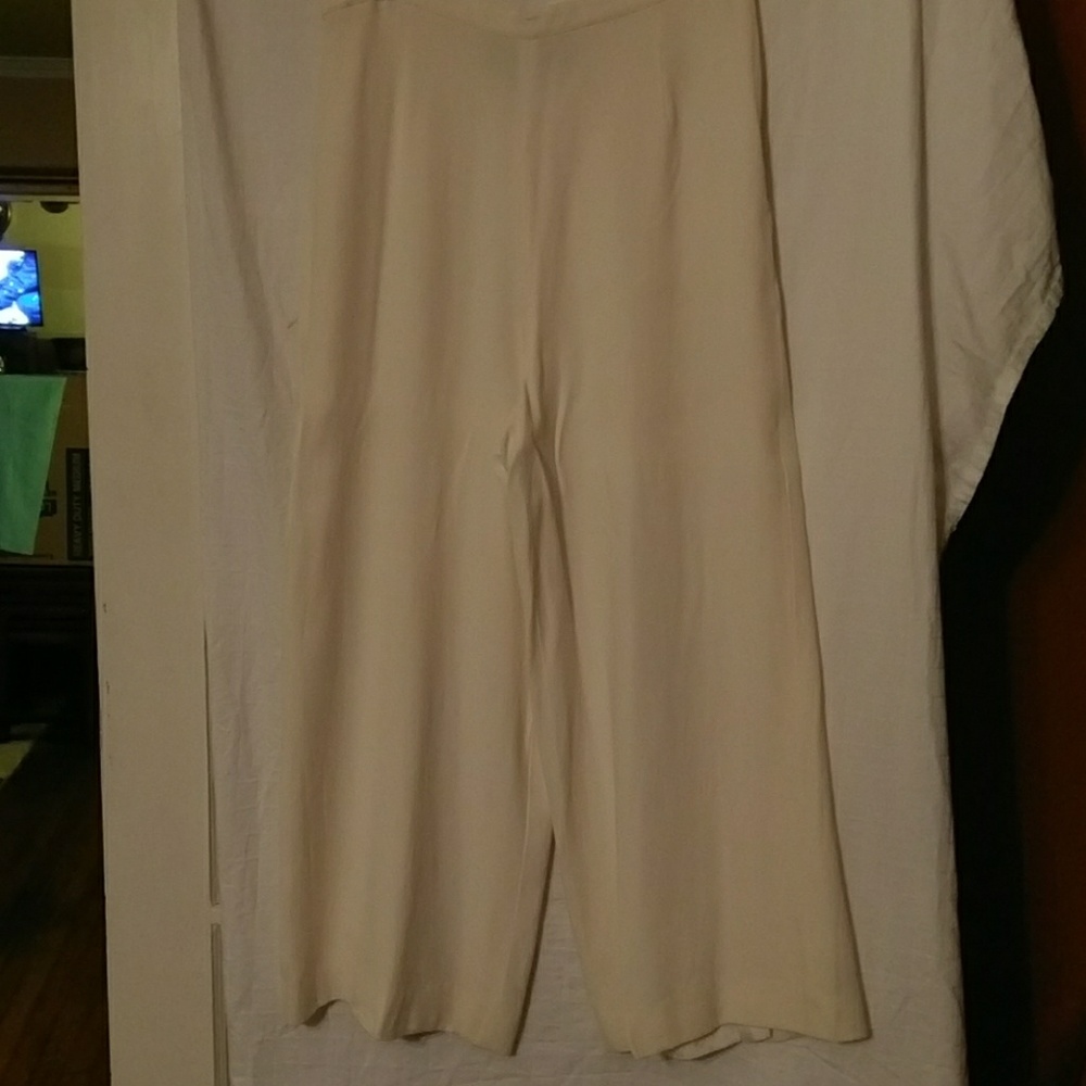 Off white crepe Pallozo pants , gently worn